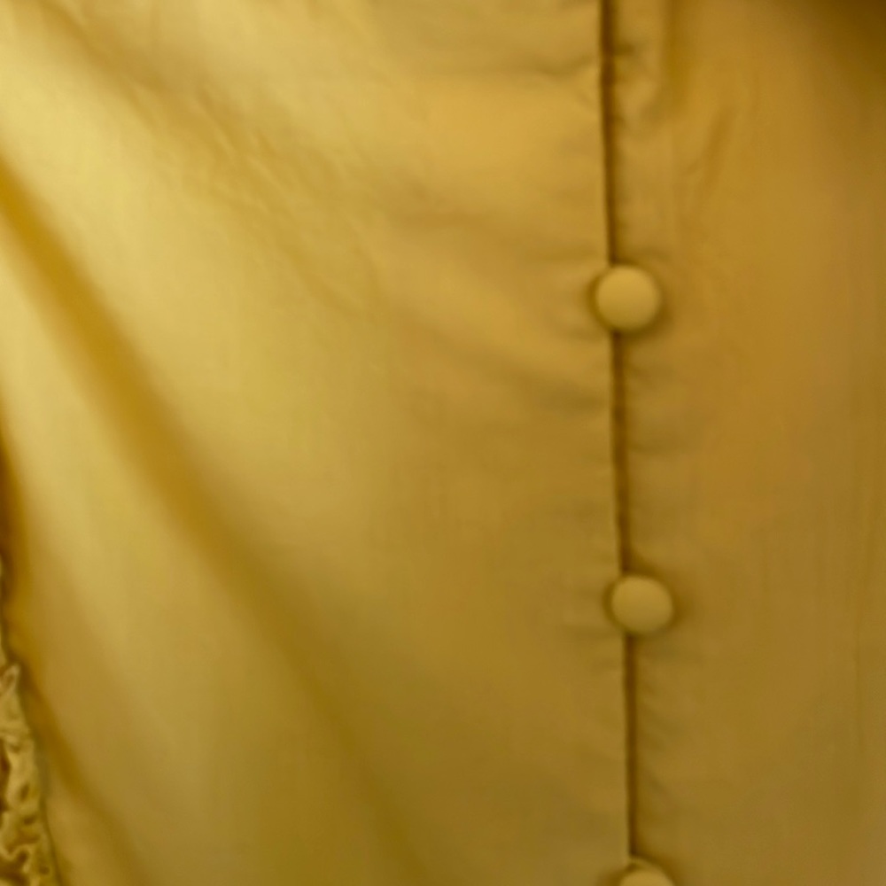 Madewell Mustard Eyelet Frilled Strap Scalloped Hem Jumpsuit Size 16 - Picture 10 of 15